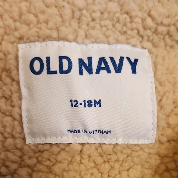 Old Navy Multicolor Plaid Sherpa Jacket, Size 12-18M - Picture 3 of 10